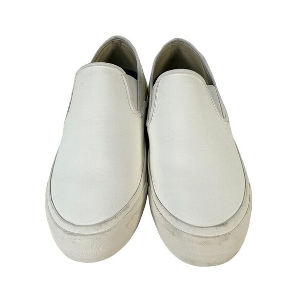 SeaVees Men's Size 10 SeaChange Slip On White Vegan Corn Leather Shoes - Picture 3 of 11